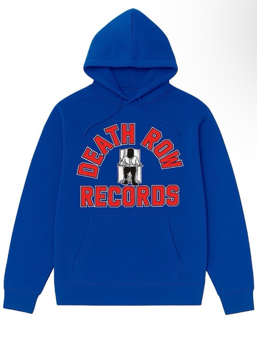 Death Row Records Blue Electric Chair Embroidered Graphic Hoodie - XL *NWT